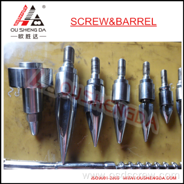Screw and barrel assembly parts Mechanical assembly parts for injection screw barrel Nozzle body